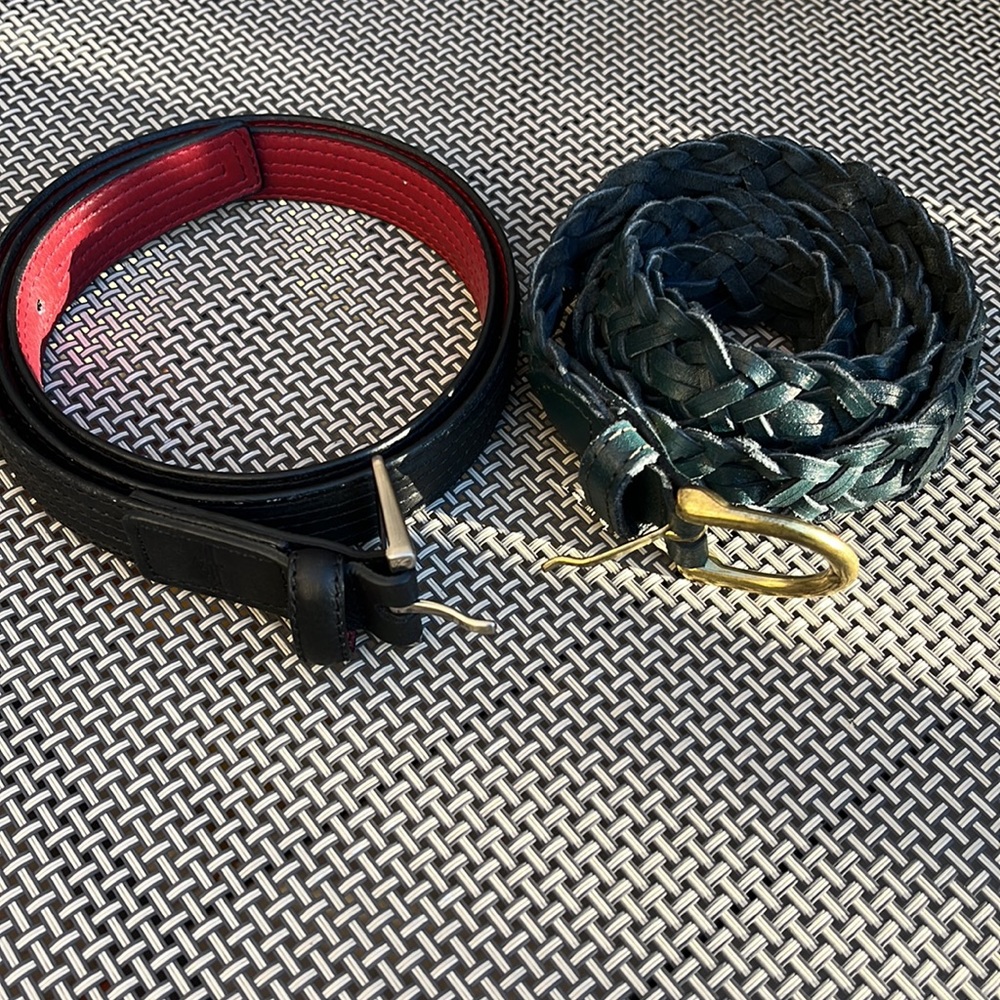 Two women’s genuine leather belts